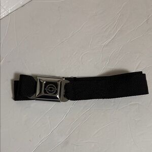 Black car seat belt
